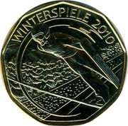 Austria 5 Euro (Winter Sports.) KM# 3193A WINTERSPIELE 2010 coin reverse