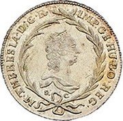Austria 5 Kreuzer Maria Theresia 1765 SC KM# 10 M THERESIA D G R IMP CE HU BO REG coin obverse Austria 5 Kreuzer Maria Theresia 1765 SC KM# 10 M THERESIA D G R IMP CE HU BO REG coin obverse