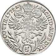 Austria 5 Kreuzer Maria Theresia 1772 SC KM# 17 ARCHID AUST DUX 5 BURG CO TYR 1772 coin reverse Austria 5 Kreuzer Maria Theresia 1772 SC KM# 17 ARCHID AUST DUX 5 BURG CO TYR 1772 coin reverse