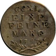 Austria 5 Kreuzer Hieronymus von Colloredo 1797 KM# 477 CCXL EINE FEINE MARG 1797 coin reverse