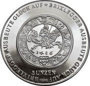 Austria 5 Unzen (First Thaler minted in Tyrol) X# MB1 BRIXLEGGER AUSBEUTE GLÜCK AUF 1986 BRIXLEGGER AUSBEUTE GLÜCK AUF 5 UNZEN 1486 coin obverse Austria 5 Unzen (First Thaler minted in Tyrol) X# MB1 BRIXLEGGER AUSBEUTE GLÜCK AUF 1986 BRIXLEGGER AUSBEUTE GLÜCK AUF 5 UNZEN 1486 coin obverse