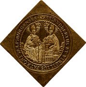 Austria 50 Ducat Johann Ernst von Thun Klippe 1687 KM# 267 SS RVDBERTUS ET VIRGILIUS PATRONI SALISBURGENSES coin reverse Austria 50 Ducat Johann Ernst von Thun Klippe 1687 KM# 267 SS RVDBERTUS ET VIRGILIUS PATRONI SALISBURGENSES coin reverse