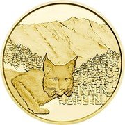 Austria 50 Euro (Alpine Treasures - Alpine Forests) KALK ALPEN coin reverse