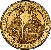 Austria 6 Ducat Johann Ernst von Thun 1687 KM# 260 SS : RVDBERTUS ET VIRGILIUS PATRONI SALISBVRGENSES · coin reverse Austria 6 Ducat Johann Ernst von Thun 1687 KM# 260 SS : RVDBERTUS ET VIRGILIUS PATRONI SALISBVRGENSES · coin reverse