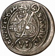 Austria 6 Kreuzer (Paris von Lodron) KM# 77 SAN RVDBERT EPS 622 VI coin reverse Austria 6 Kreuzer (Paris von Lodron) KM# 77 SAN RVDBERT EPS 622 VI coin reverse