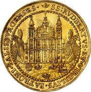 Austria 8 Ducat Guidobald von Thun 1654 KM# 167 SS : RVDBERTVS • ET • VIRGILIVS • PATRONI • SALISBVRGENSES • coin reverse Austria 8 Ducat Guidobald von Thun 1654 KM# 167 SS : RVDBERTVS • ET • VIRGILIVS • PATRONI • SALISBVRGENSES • coin reverse
