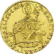 Austria Ducat Guidobald 1660 KM# 165 S RVDBERTVS EPS SALISBVRG coin reverse Austria Ducat Guidobald 1660 KM# 165 S RVDBERTVS EPS SALISBVRG coin reverse