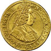Austria Ducat Karl III Josef 1701 KM# 342 D G CAROLVS EPVS OLOMVCENSIS coin obverse Austria Ducat Karl III Josef 1701 KM# 342 D G CAROLVS EPVS OLOMVCENSIS coin obverse