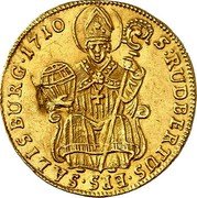 Austria Ducat Franz Anton von Harrach 1710 KM# 299 S RUDEERTUS EPS SALISBURG 1710 coin reverse Austria Ducat Franz Anton von Harrach 1710 KM# 299 S RUDEERTUS EPS SALISBURG 1710 coin reverse
