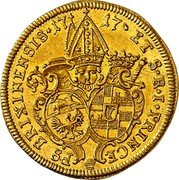 Austria Ducat Caspar Ignaz von Kunigl 1717 KM# 26 CASPARVS · IGNATIVS · D · G · EPISCOP coin obverse
