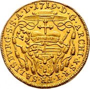 Austria Ducat Franz Anton von Harrach 1719 KM# 309 D G ARCHI & S R I PR SALISBVRG S S A L coin reverse Austria Ducat Franz Anton von Harrach 1719 KM# 309 D G ARCHI & S R I PR SALISBVRG S S A L coin reverse