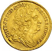 Austria Ducat Philip Ludwig 1726 FR# 3290 PHILIP LVD COM A SINTZENDORF coin obverse Austria Ducat Philip Ludwig 1726 FR# 3290 PHILIP LVD COM A SINTZENDORF coin obverse
