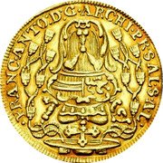 Austria Ducat Franz Anton von Harrach 1726 KM# 321 FRANC ANTO D G ARCHI PR SALIS AL coin obverse Austria Ducat Franz Anton von Harrach 1726 KM# 321 FRANC ANTO D G ARCHI PR SALIS AL coin obverse