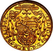 Austria Ducat Leopold Anton von Firmian 1730 KM# 323 LEOPOLD D G ARCH PR SAL S A L coin obverse Austria Ducat Leopold Anton von Firmian 1730 KM# 323 LEOPOLD D G ARCH PR SAL S A L coin obverse