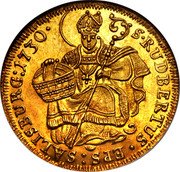 Austria Ducat Leopold Anton von Firmian 1730 KM# 323 S RUDBERTUS EPS SALISBURG 1730 coin reverse Austria Ducat Leopold Anton von Firmian 1730 KM# 323 S RUDBERTUS EPS SALISBURG 1730 coin reverse