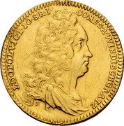 Austria Ducat Leopold Victor Johann 1732 KM# 6 LEOPOLD VICT IO S R I // COMES A WINDISCHGRATZ coin obverse Austria Ducat Leopold Victor Johann 1732 KM# 6 LEOPOLD VICT IO S R I // COMES A WINDISCHGRATZ coin obverse