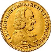Austria Ducat Jakob Ernst von Liechtenstein 1746 KM# 349 IACOBUS ERN D G ARCH ET PRINCEPS coin obverse Austria Ducat Jakob Ernst von Liechtenstein 1746 KM# 349 IACOBUS ERN D G ARCH ET PRINCEPS coin obverse