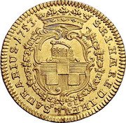Austria Ducat Johan Wilhelm 1753 C# 1 S R I HÆRED THE SAURARIUS 1753 coin reverse