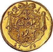 Austria Ducat Leopold Maria von Spaur 1768 KM# 29 17 68 coin reverse Austria Ducat Leopold Maria von Spaur 1768 KM# 29 17 68 coin reverse