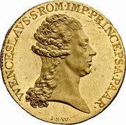 Austria Ducat Wenzel 1794 KM# 7 WENCESLAVS S ROM IMP PRINCEPS A PAAR INW coin obverse Austria Ducat Wenzel 1794 KM# 7 WENCESLAVS S ROM IMP PRINCEPS A PAAR INW coin obverse