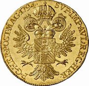 Austria Ducat Wenzel 1794 KM# 7 SVP IMP AVL REG HER P G HER POST MAG coin reverse Austria Ducat Wenzel 1794 KM# 7 SVP IMP AVL REG HER P G HER POST MAG coin reverse