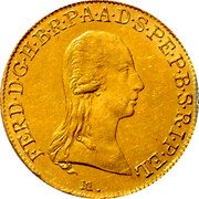 Austria Ducat Salzburg Hieronymus 1803 M KM# 486 FERD D G H B R P A A D S P E P B S R I P EL M coin obverse