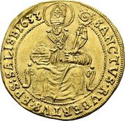 Austria Ducat (Paris von Lodron) KM# 109 SANCTVS RVDBERTVS EPS SALISB coin reverse Austria Ducat (Paris von Lodron) KM# 109 SANCTVS RVDBERTVS EPS SALISB coin reverse