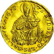 Austria Ducat (Max Gandolf von Kuenburg) KM# 194 S RVDBERTVS EPS SALISBURG coin reverse Austria Ducat (Max Gandolf von Kuenburg) KM# 194 S RVDBERTVS EPS SALISBURG coin reverse