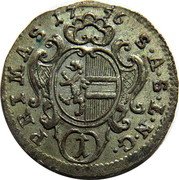 Austria Kreuzer Sigismund von Schrattenbach 1756 KM# 373 S A S L N G 1 PRIMAS 17 76 coin reverse Austria Kreuzer Sigismund von Schrattenbach 1756 KM# 373 S A S L N G 1 PRIMAS 17 76 coin reverse