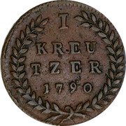 Austria Kreuzer Hieronymus von Colloredo 1790 KM# 478.1 I KREU TZER 1790 coin reverse Austria Kreuzer Hieronymus von Colloredo 1790 KM# 478.1 I KREU TZER 1790 coin reverse