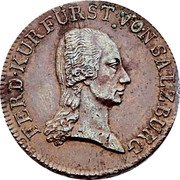 Austria Kreuzer (Ferdinand III of Austria - Tuscany) KM# 491 FERD KUR FURST VON SALZBURG coin obverse Austria Kreuzer (Ferdinand III of Austria - Tuscany) KM# 491 FERD KUR FURST VON SALZBURG coin obverse