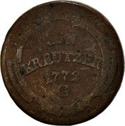 Austria Kreuzer Maria Theresia 1779 G KM# 8 EIN KREUTZER 1773 G coin reverse Austria Kreuzer Maria Theresia 1779 G KM# 8 EIN KREUTZER 1773 G coin reverse