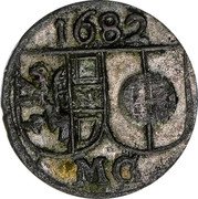 Austria Pfenning Maximilian Gandolph 1682 KM# 186 MG 1682 coin obverse Austria Pfenning Maximilian Gandolph 1682 KM# 186 MG 1682 coin obverse