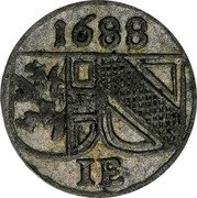 Austria Pfenning Johann Ernst 1688 KM# 268 IE 1688 coin obverse Austria Pfenning Johann Ernst 1688 KM# 268 IE 1688 coin obverse