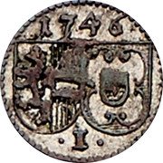 Austria Pfenning Jacob Ermst 1746 KM# 340 I coin obverse Austria Pfenning Jacob Ermst 1746 KM# 340 I coin obverse