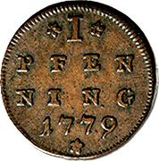 Austria Pfenning Hieronymus von Colloredo 1779 KM# 441 I PFEN NING 1779 coin reverse Austria Pfenning Hieronymus von Colloredo 1779 KM# 441 I PFEN NING 1779 coin reverse