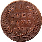 Austria Pfenning Hieronymus von Colloredo 1786 KM# 456 I PFEN NING 1786 coin reverse