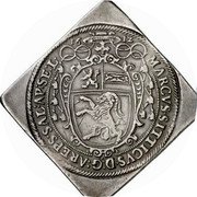 Austria Thaler Markus Sittich 1612 KM# 20 MARCVS SITTICVS D G AREPS SAL AP SE L coin obverse Austria Thaler Markus Sittich 1612 KM# 20 MARCVS SITTICVS D G AREPS SAL AP SE L coin obverse
