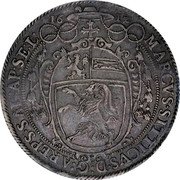 Austria Thaler Markus Sittich 1612 KM# 19 MARCVS SITTICVS D G AREPS SAL AP SE L coin obverse Austria Thaler Markus Sittich 1612 KM# 19 MARCVS SITTICVS D G AREPS SAL AP SE L coin obverse