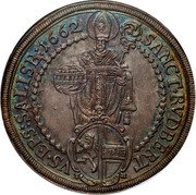 Austria Thaler Guidobald von Thun 1662 KM# 162 SANCT RVDBER TVS EPS SALISB coin reverse Austria Thaler Guidobald von Thun 1662 KM# 162 SANCT RVDBER TVS EPS SALISB coin reverse