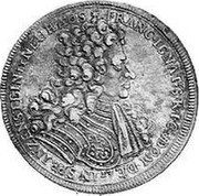Austria Thaler Franz Ignaz 1705 KM# 5 FRANC • IGNAT • S • R • I • C • & DOM • DE ET IN SPRINZENSTEIN ET NEUHAUS * coin obverse Austria Thaler Franz Ignaz 1705 KM# 5 FRANC • IGNAT • S • R • I • C • & DOM • DE ET IN SPRINZENSTEIN ET NEUHAUS * coin obverse