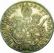 Austria Thaler Caspar Ignaz von Kunigl 1710 KM# 22 BRIXENSIS ET S R I PRINCEPS coin reverse Austria Thaler Caspar Ignaz von Kunigl 1710 KM# 22 BRIXENSIS ET S R I PRINCEPS coin reverse