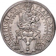 Austria Thaler Franz Anton von Harrach 1711 KM# 296 FRANC ANTO D G // ARCH PR SAL S A L SVB TVVM PRÆSIDIVM CONFVG coin obverse Austria Thaler Franz Anton von Harrach 1711 KM# 296 FRANC ANTO D G // ARCH PR SAL S A L SVB TVVM PRÆSIDIVM CONFVG coin obverse