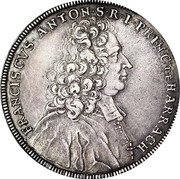 Austria Thaler Franz Anton von Harrach 1717 KM# 314 FRANCISCVS ANTON S R I PRINC DE HARRACH coin obverse Austria Thaler Franz Anton von Harrach 1717 KM# 314 FRANCISCVS ANTON S R I PRINC DE HARRACH coin obverse
