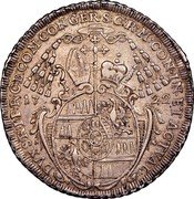 Austria Thaler Wolfgang von Schrattenbach 1722 KM# 414 DVX S: R: I: P: R: C: B: COM • CON • GER S C R M CON IN ETACTVAL 17 22 coin reverse Austria Thaler Wolfgang von Schrattenbach 1722 KM# 414 DVX S: R: I: P: R: C: B: COM • CON • GER S C R M CON IN ETACTVAL 17 22 coin reverse