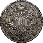 Austria Thaler Karl Ludwig 1726 KM# 17 LIBER BARO IN HOLLENBVRG coin reverse