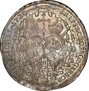 Austria Thaler Wolfgang von Schrattenbach 1730 KM# 440 S R I PS R C B C PROT GER CS C R MCON IN ETACTVAL 1730 coin reverse Austria Thaler Wolfgang von Schrattenbach 1730 KM# 440 S R I PS R C B C PROT GER CS C R MCON IN ETACTVAL 1730 coin reverse