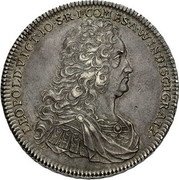 Austria Thaler Leopold Victor Johann 1732 KM# 5 LEOPOLD VICT IO S R I COMES A WINDISCHGRATZ coin obverse Austria Thaler Leopold Victor Johann 1732 KM# 5 LEOPOLD VICT IO S R I COMES A WINDISCHGRATZ coin obverse