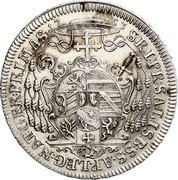 Austria Thaler Sigismund von Schrattenbach type 6 1753 KM# 370 S R I PR SALISB S S AP LEG NAT GER PRIMAS coin reverse Austria Thaler Sigismund von Schrattenbach type 6 1753 KM# 370 S R I PR SALISB S S AP LEG NAT GER PRIMAS coin reverse