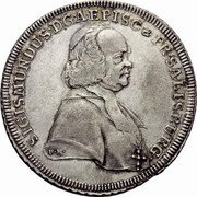 Austria Thaler Sigismund von Schrattenbach type 5 1757 FM KM# 388 SIGISMUNDUS D GAEPIS PR SALISBURG coin obverse Austria Thaler Sigismund von Schrattenbach type 5 1757 FM KM# 388 SIGISMUNDUS D GAEPIS PR SALISBURG coin obverse